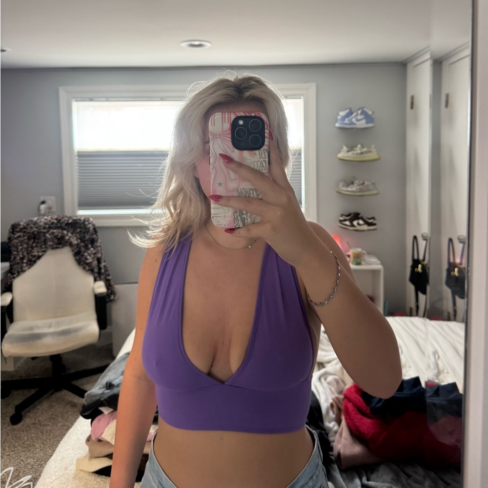 SHEIN Purple Crop Top